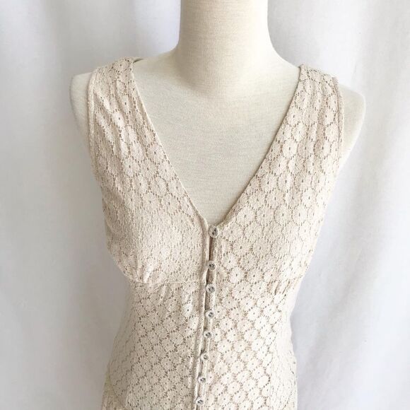 Anthropologie Current Air Lace Boho Maxi Dress XS - Picture 3 of 11